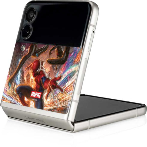 Marvel Spiderman Group Wall Galaxy Z Flip3 5G Skin